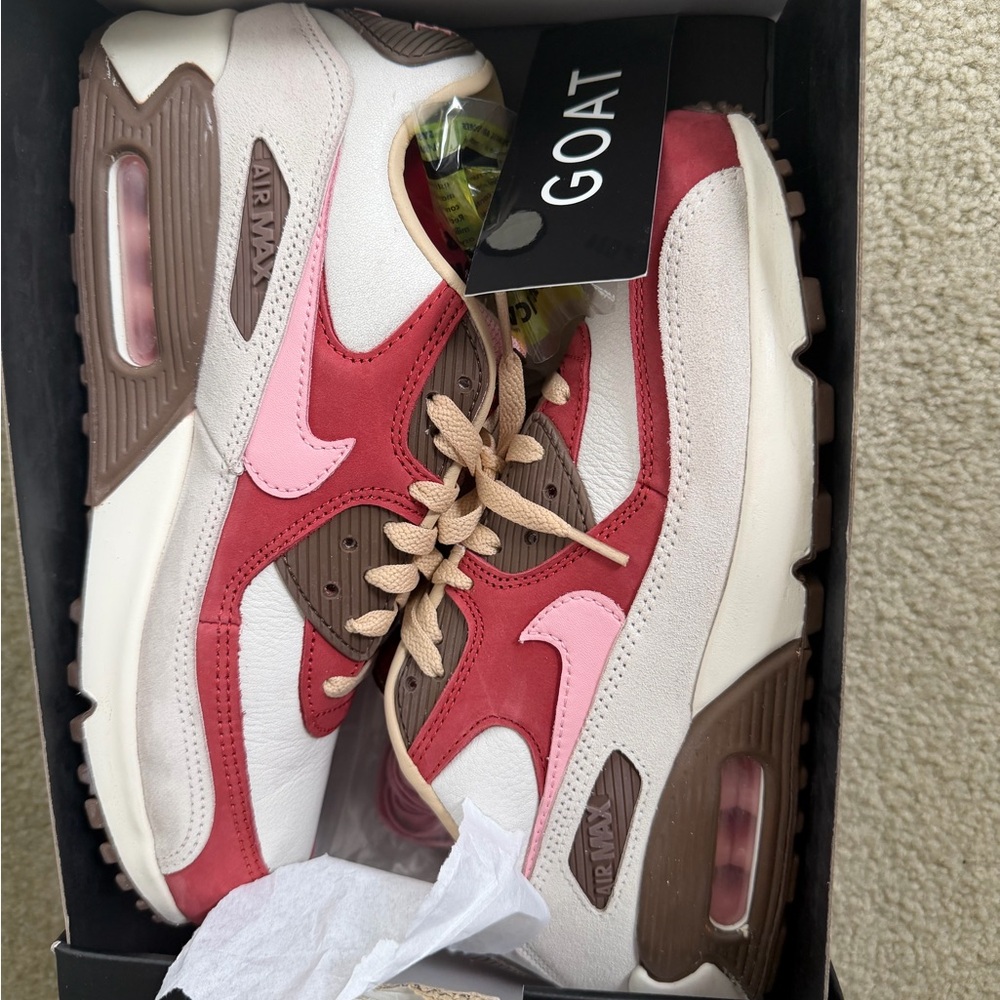 Nike Air Max 90 NRG ‘Bacon’ Sneakers in Red, Pink & Brown